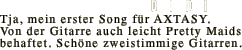 Tja, mein erster Song für